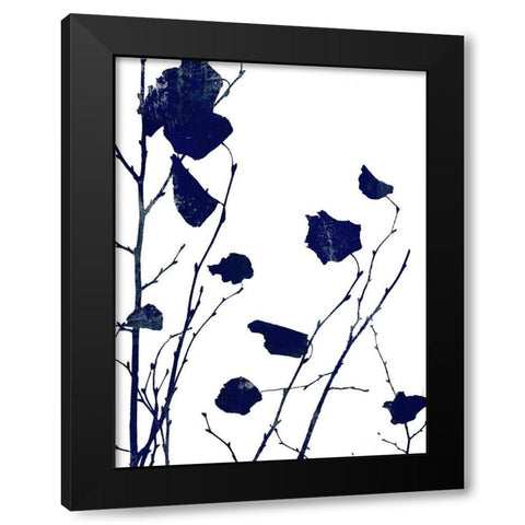 Nature Indigo Blue II Black Modern Wood Framed Art Print by Carson, Danielle