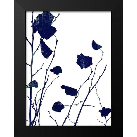 Nature Indigo Blue II Black Modern Wood Framed Art Print by Carson, Danielle