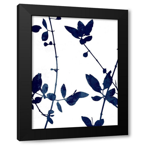 Nature Indigo Blue III Black Modern Wood Framed Art Print by Carson, Danielle