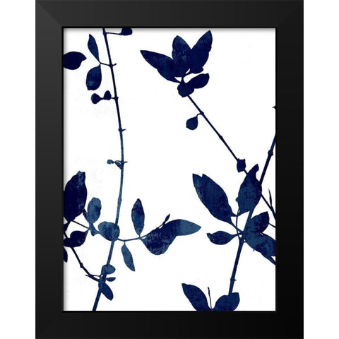 Nature Indigo Blue III Black Modern Wood Framed Art Print by Carson, Danielle