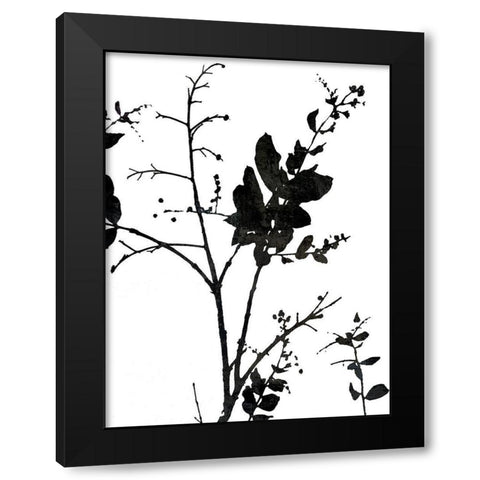 Nature Silhouette II Black Modern Wood Framed Art Print with Double Matting by Carson, Danielle