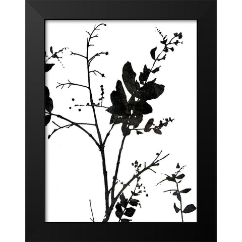 Nature Silhouette II Black Modern Wood Framed Art Print by Carson, Danielle