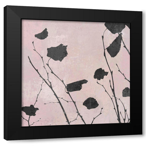Nature Silhouette on Blush I Black Modern Wood Framed Art Print by Carson, Danielle