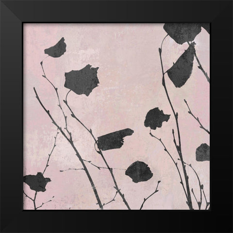 Nature Silhouette on Blush I Black Modern Wood Framed Art Print by Carson, Danielle