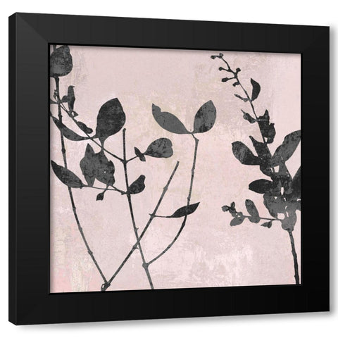 Nature Silhouette on Blush II Black Modern Wood Framed Art Print by Carson, Danielle