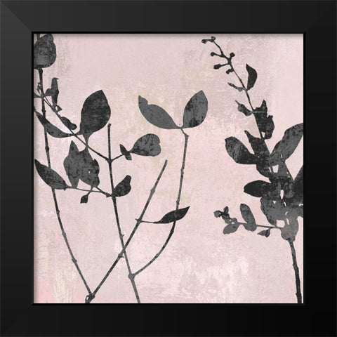 Nature Silhouette on Blush II Black Modern Wood Framed Art Print by Carson, Danielle