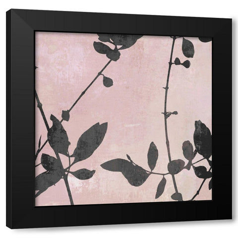 Nature Silhouette on Blush III Black Modern Wood Framed Art Print by Carson, Danielle