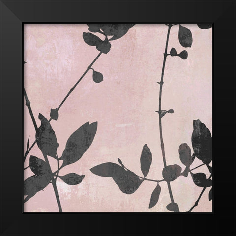 Nature Silhouette on Blush III Black Modern Wood Framed Art Print by Carson, Danielle