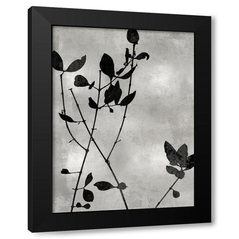 Nature Silhouette Silver I Black Modern Wood Framed Art Print by Carson, Danielle