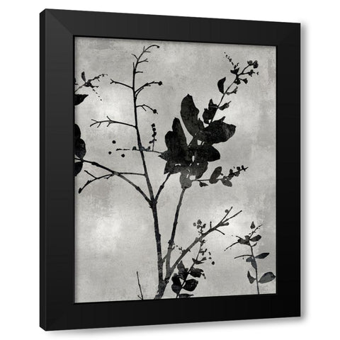 Nature Silhouette Silver II Black Modern Wood Framed Art Print by Carson, Danielle