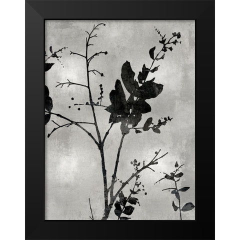 Nature Silhouette Silver II Black Modern Wood Framed Art Print by Carson, Danielle