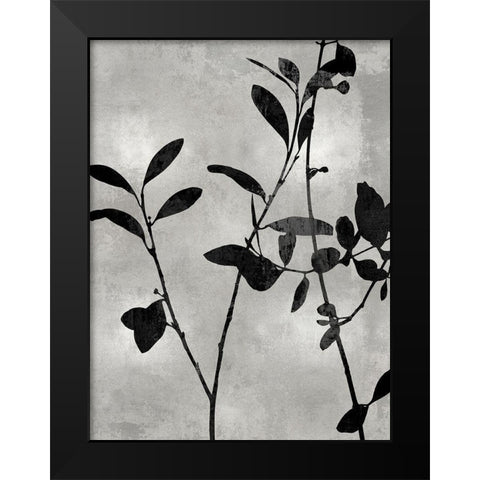 Nature Silhouette Silver III Black Modern Wood Framed Art Print by Carson, Danielle