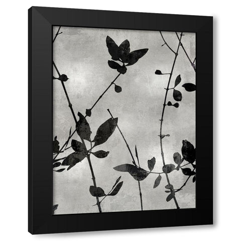 Nature Silhouette Silver IV Black Modern Wood Framed Art Print by Carson, Danielle