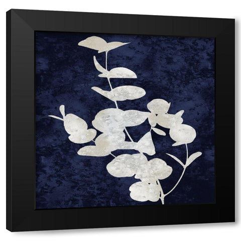 Nature White on Blue I Black Modern Wood Framed Art Print by Carson, Danielle