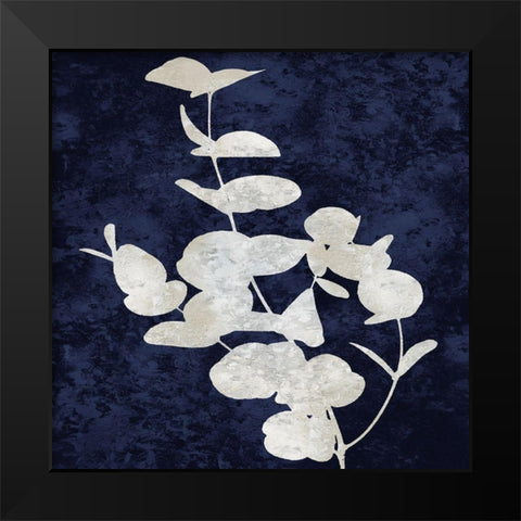 Nature White on Blue I Black Modern Wood Framed Art Print by Carson, Danielle