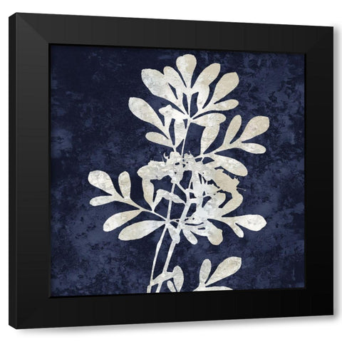 Nature White on Blue II Black Modern Wood Framed Art Print by Carson, Danielle