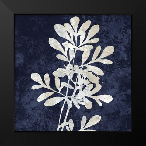 Nature White on Blue II Black Modern Wood Framed Art Print by Carson, Danielle