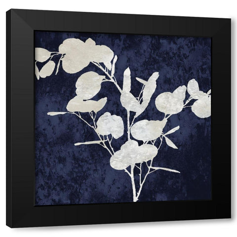 Nature White on Blue III Black Modern Wood Framed Art Print with Double Matting by Carson, Danielle