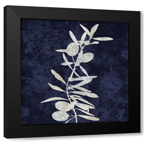 Nature White on Blue IV Black Modern Wood Framed Art Print by Carson, Danielle