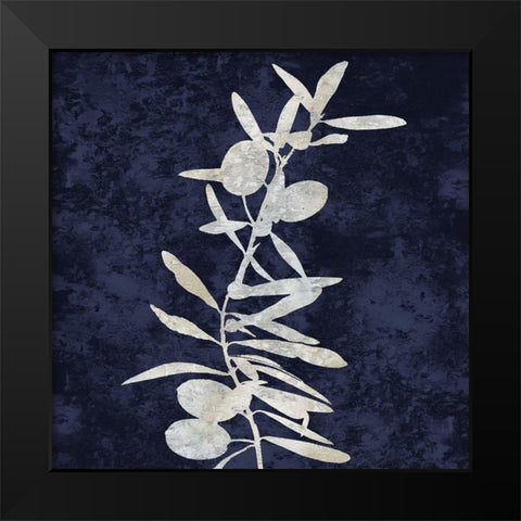 Nature White on Blue IV Black Modern Wood Framed Art Print by Carson, Danielle