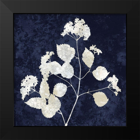 Nature White on Blue VI Black Modern Wood Framed Art Print by Carson, Danielle