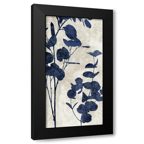 Nature Panel Blue II Black Modern Wood Framed Art Print with Double Matting by Carson, Danielle