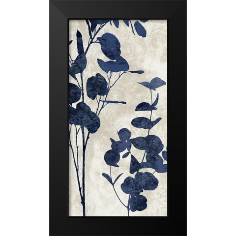 Nature Panel Blue II Black Modern Wood Framed Art Print by Carson, Danielle