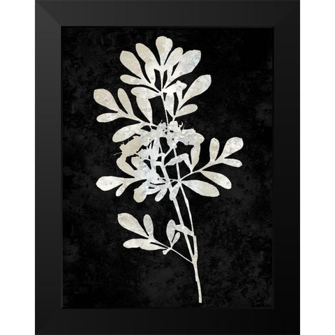 Nature White on Black II Black Modern Wood Framed Art Print by Carson, Danielle