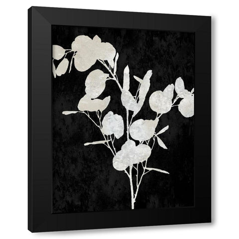 Nature White on Black III Black Modern Wood Framed Art Print by Carson, Danielle