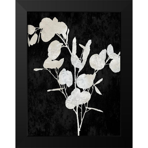 Nature White on Black III Black Modern Wood Framed Art Print by Carson, Danielle