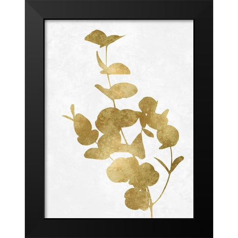 Nature Gold on White I Black Modern Wood Framed Art Print by Carson, Danielle