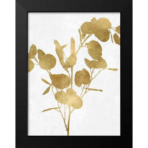 Nature Gold on White III Black Modern Wood Framed Art Print by Carson, Danielle
