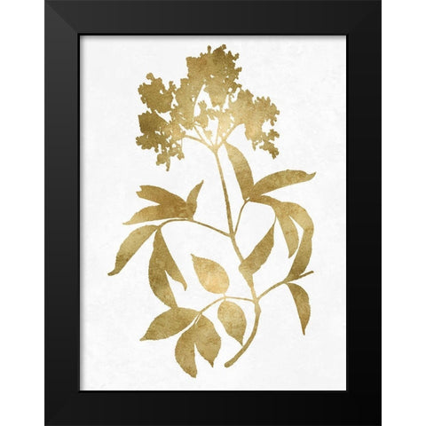 Nature Gold on White V Black Modern Wood Framed Art Print by Carson, Danielle