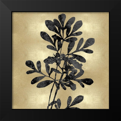 Nature Black on Gold II Black Modern Wood Framed Art Print by Carson, Danielle