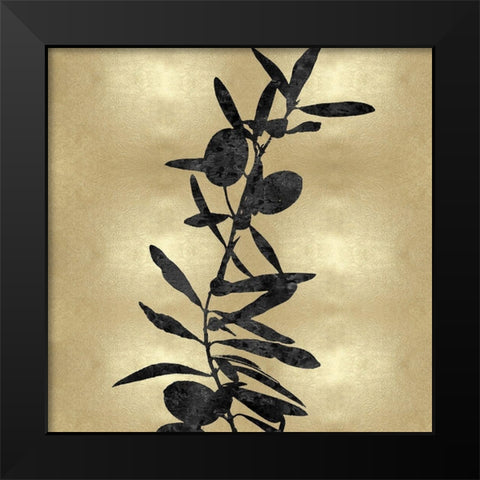 Nature Black on Gold IV Black Modern Wood Framed Art Print by Carson, Danielle