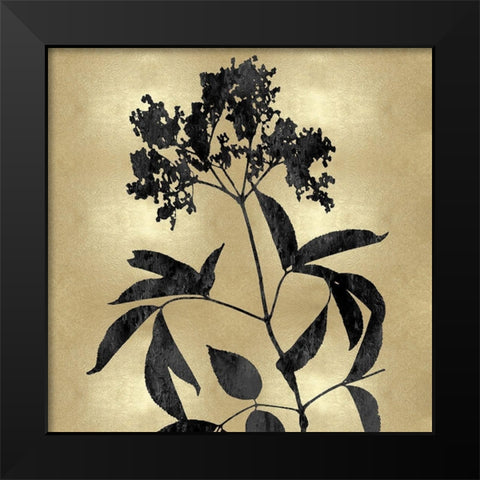 Nature Black on Gold V Black Modern Wood Framed Art Print by Carson, Danielle
