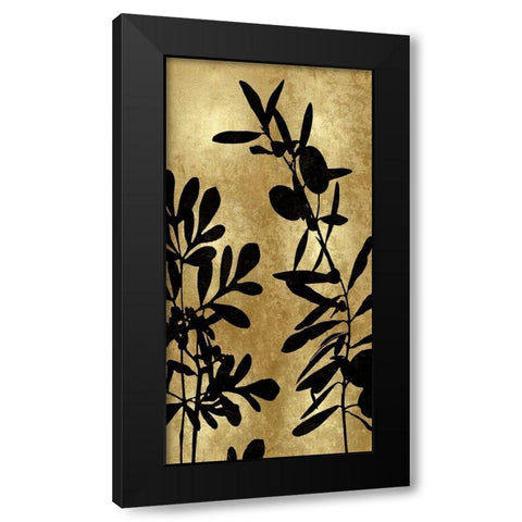 Nature Panel Black on Gold III Black Modern Wood Framed Art Print with Double Matting by Carson, Danielle