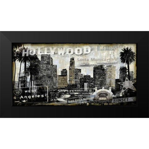 L.A. Perspectives Black Modern Wood Framed Art Print by Matthews, Dylan