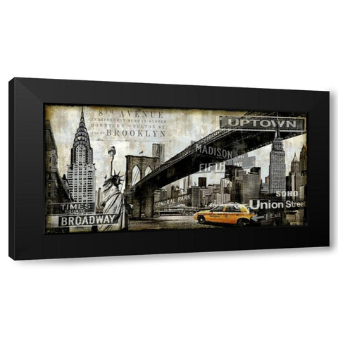 NY Perspectives Black Modern Wood Framed Art Print with Double Matting by Matthews, Dylan