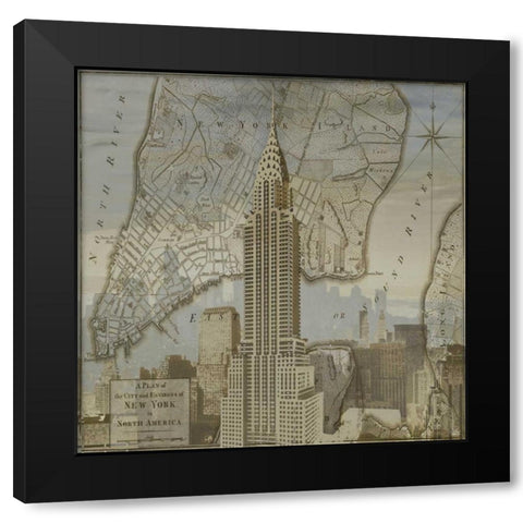 Vintage NYC II Black Modern Wood Framed Art Print by Matthews, Dylan