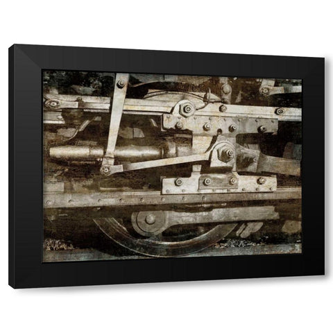 Locomotive Detail Black Modern Wood Framed Art Print by Matthews, Dylan