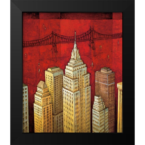 NYC I Black Modern Wood Framed Art Print by Stewart, David