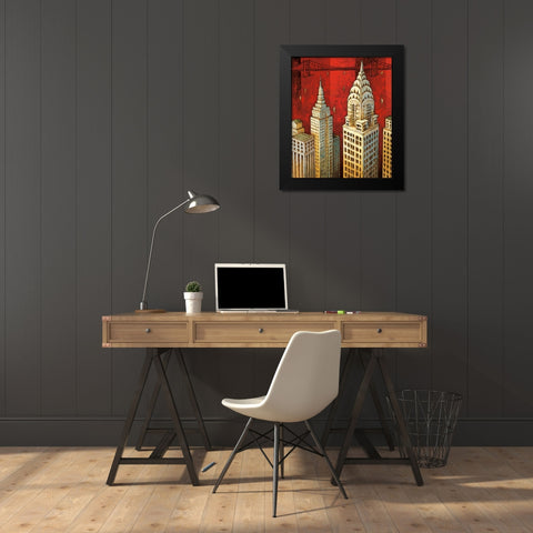 NYC II Black Modern Wood Framed Art Print by Stewart, David