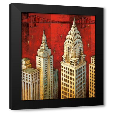 NYC II Black Modern Wood Framed Art Print by Stewart, David