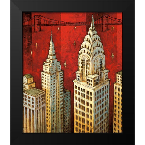 NYC II Black Modern Wood Framed Art Print by Stewart, David