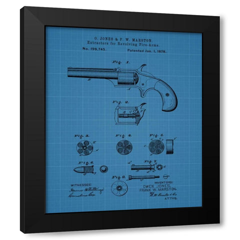 Extractors for Revolving Firea Black Modern Wood Framed Art Print by Sproul, Dan