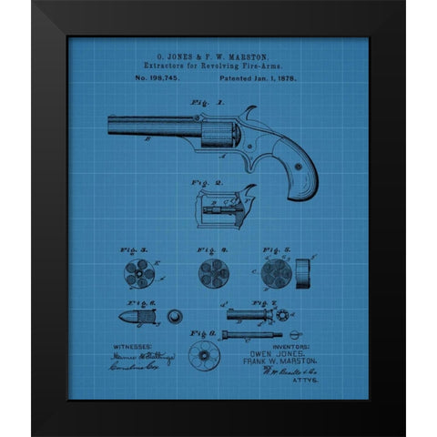 Extractors for Revolving Firea Black Modern Wood Framed Art Print by Sproul, Dan