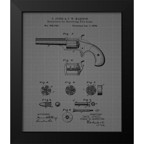 Extractors for Revolving Firea Black Modern Wood Framed Art Print by Sproul, Dan