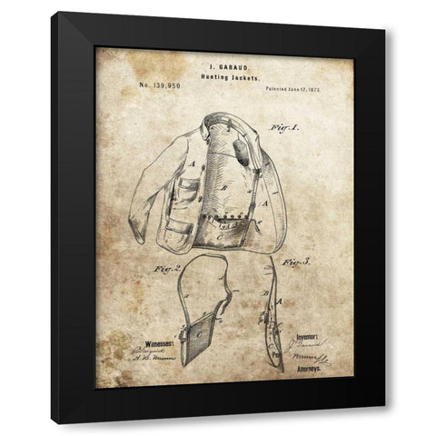 Hunting Jacket - 1873 Black Modern Wood Framed Art Print by Sproul, Dan