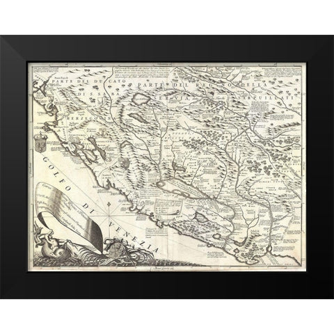 Golfo Di Venezia Black Modern Wood Framed Art Print by Sproul, Dan
